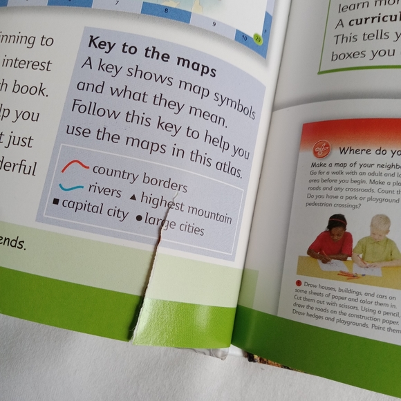 " Explore & Learn Atlas of the World " Kids Book Elementary Homeschool Hardcover - Picture 6 of 16